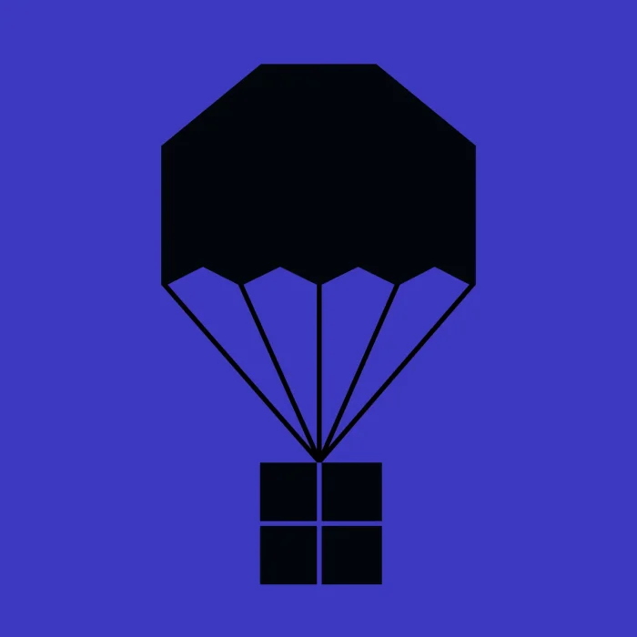 illustration representing crypto airdrops